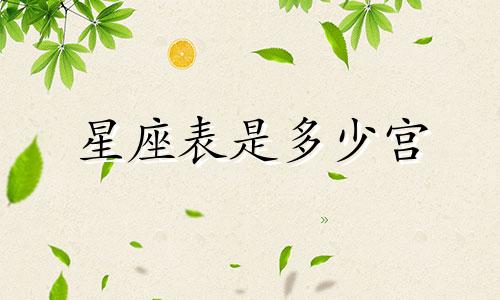 星座表是多少宫