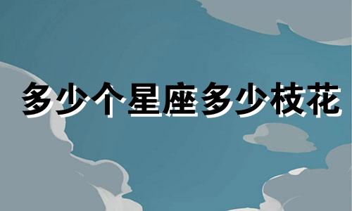 多少个星座多少枝花