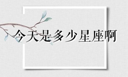今天是多少星座啊