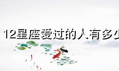 12星座爱过的人有多少