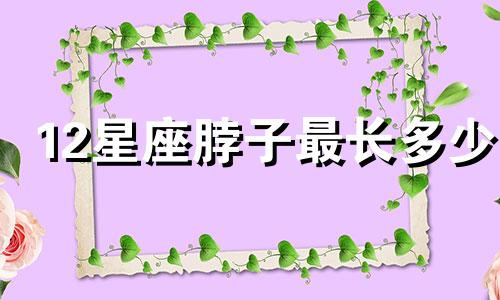 12星座脖子最长多少