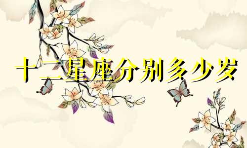 十二星座分别多少岁