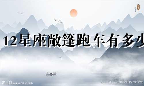12星座敞篷跑车有多少