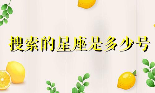 搜索的星座是多少号