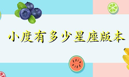 小度有多少星座版本