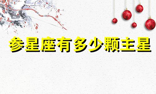 参星座有多少颗主星