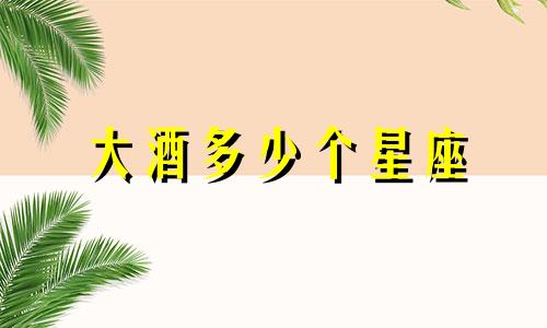 大酒多少个星座