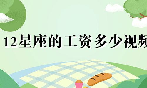 12星座的工资多少视频