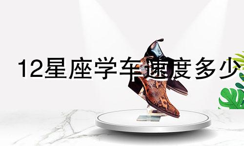 12星座学车速度多少