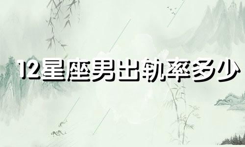 12星座男出轨率多少