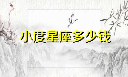 小度星座多少钱