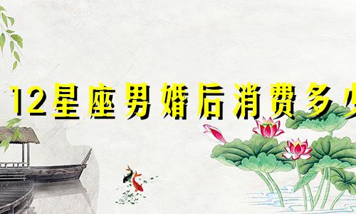 12星座男婚后消费多少