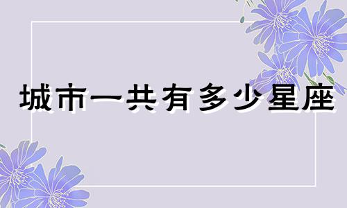 城市一共有多少星座