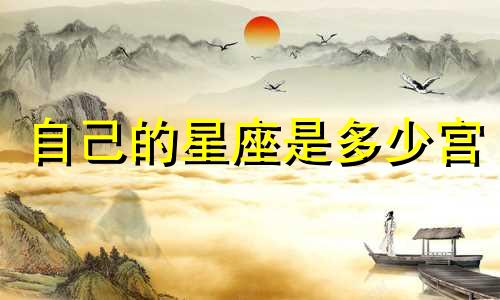 自己的星座是多少宫