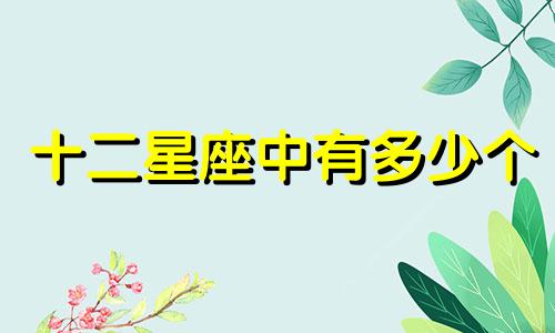 十二星座中有多少个