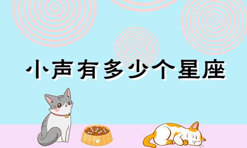 小声有多少个星座