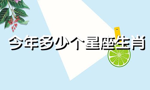 今年多少个星座生肖