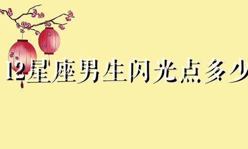 12星座男生闪光点多少