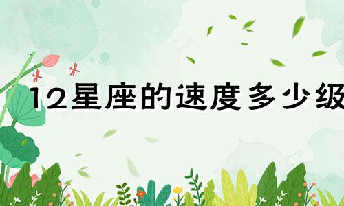 12星座的速度多少级