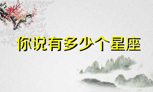 你说有多少个星座