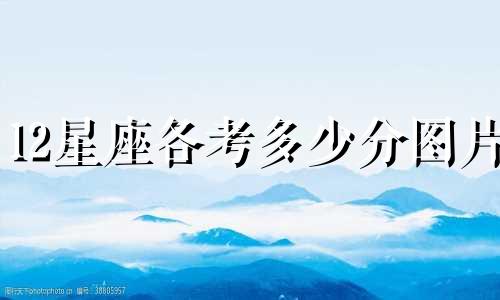 12星座各考多少分图片