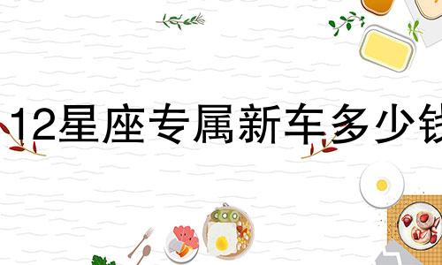12星座专属新车多少钱