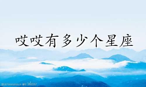 哎哎有多少个星座