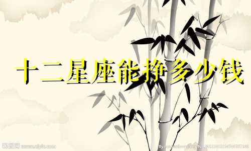 十二星座能挣多少钱