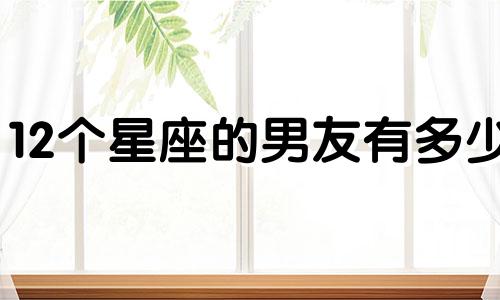 12个星座的男友有多少