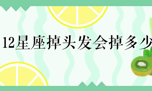 12星座掉头发会掉多少