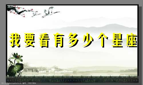 我要看有多少个星座