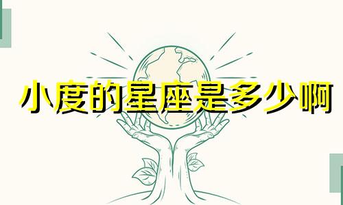 小度的星座是多少啊