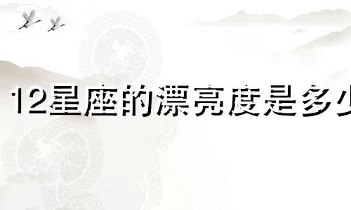 12星座的漂亮度是多少