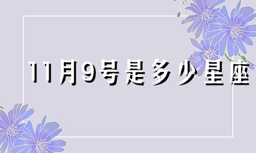 11月9号是多少星座