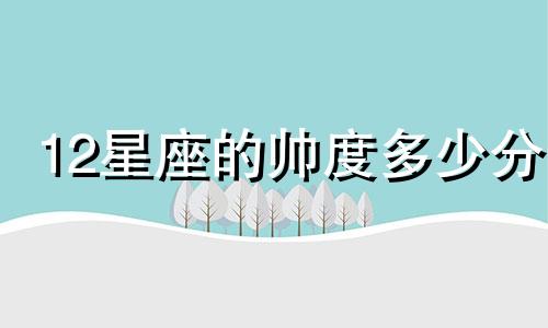 12星座的帅度多少分