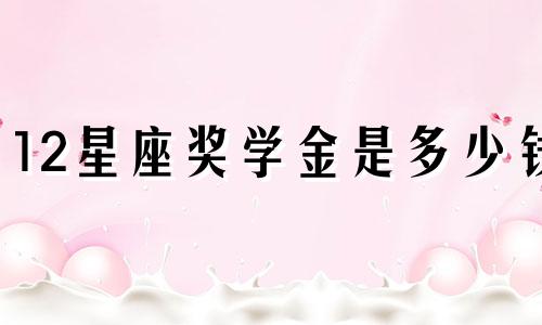 12星座奖学金是多少钱
