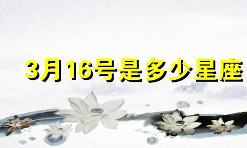 3月16号是多少星座