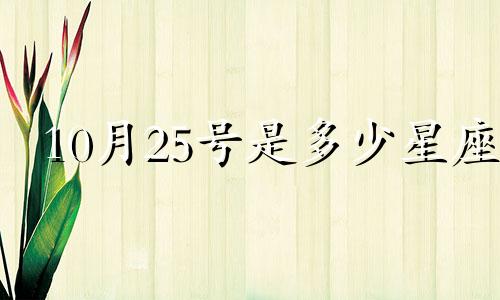 10月25号是多少星座