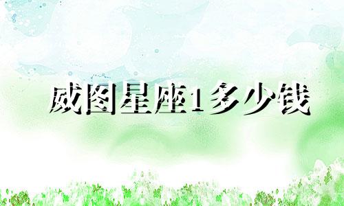 威图星座1多少钱