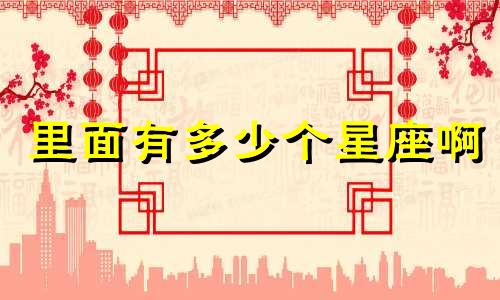 里面有多少个星座啊