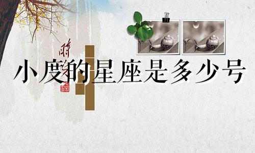 小度的星座是多少号