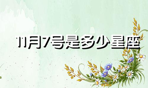 11月7号是多少星座