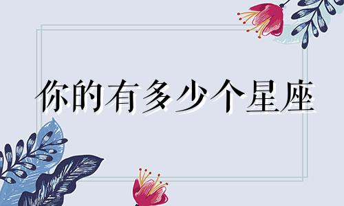 你的有多少个星座