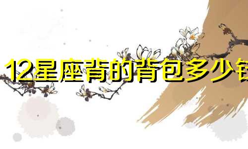 12星座背的背包多少钱