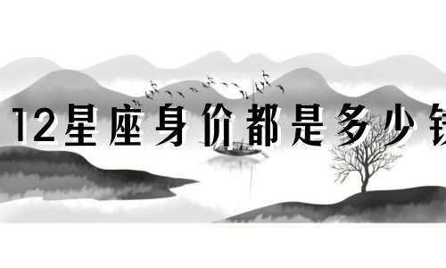 12星座身价都是多少钱