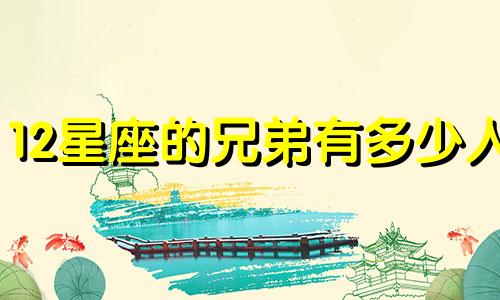 12星座的兄弟有多少人