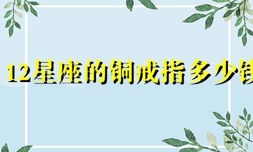 12星座的铜戒指多少钱