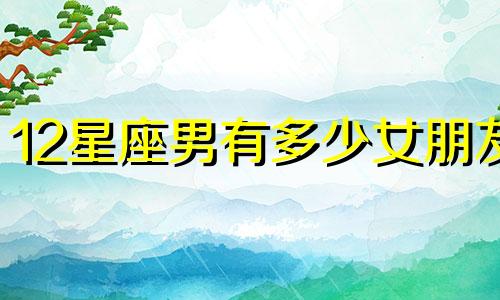 12星座男有多少女朋友